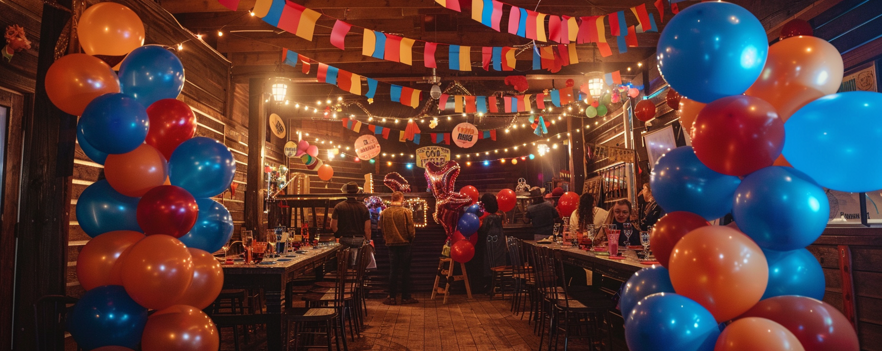 Cowboy party with balloons