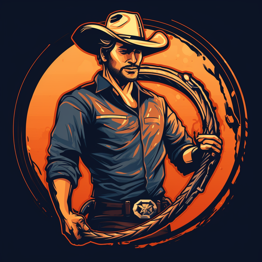 Cowboy holding a lasso