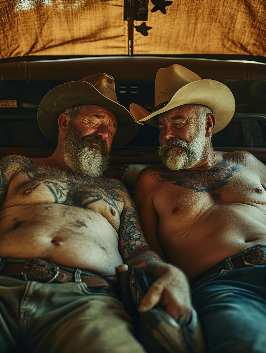 Two Chubby Yet Muscular Cowboys in Love