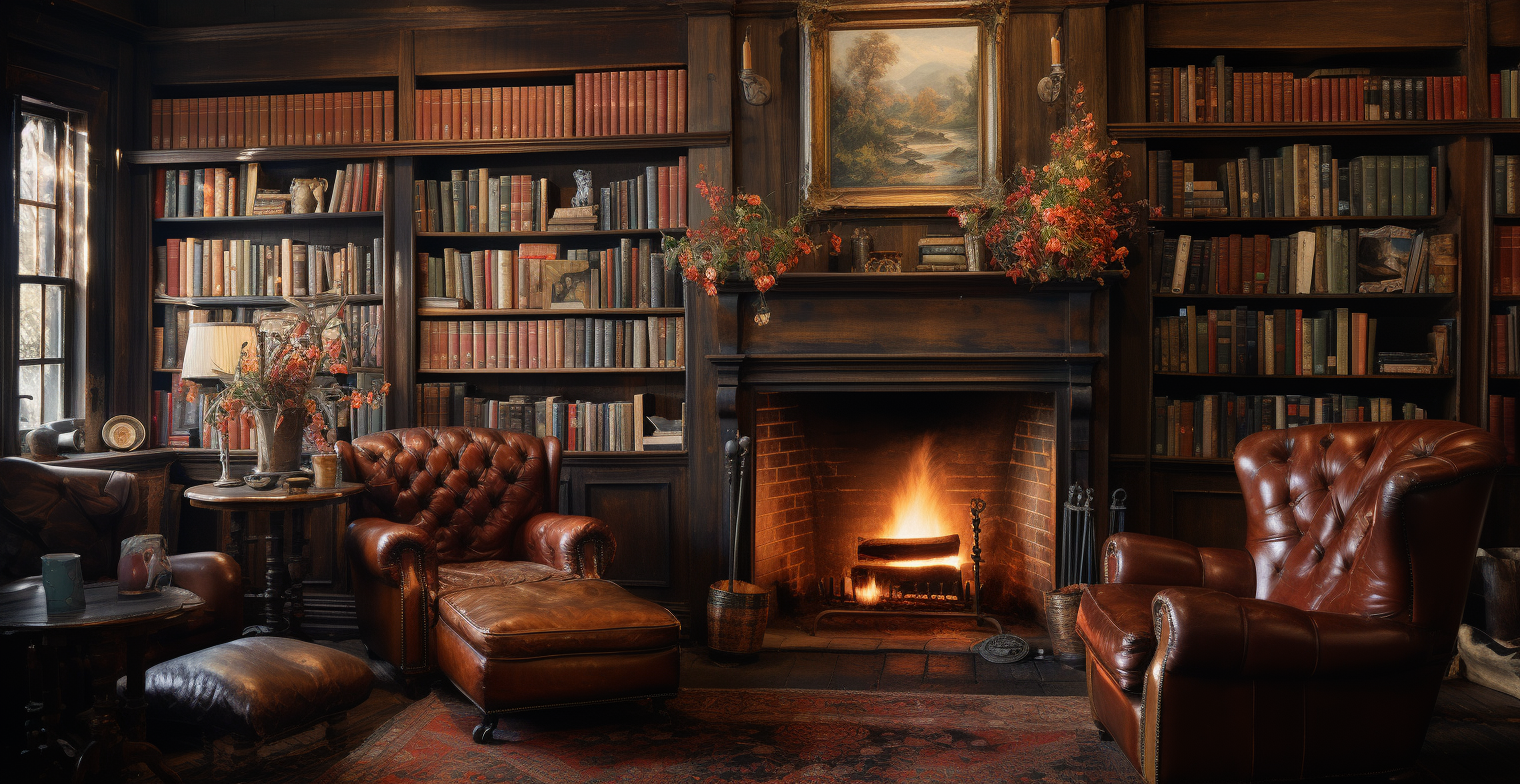 Antique bookshop with inviting ambiance