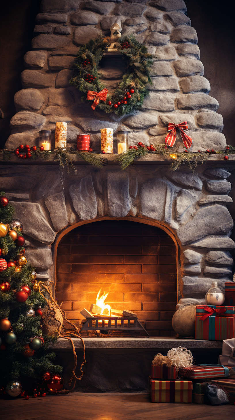 Cozy Christmas Fireplace Decorations