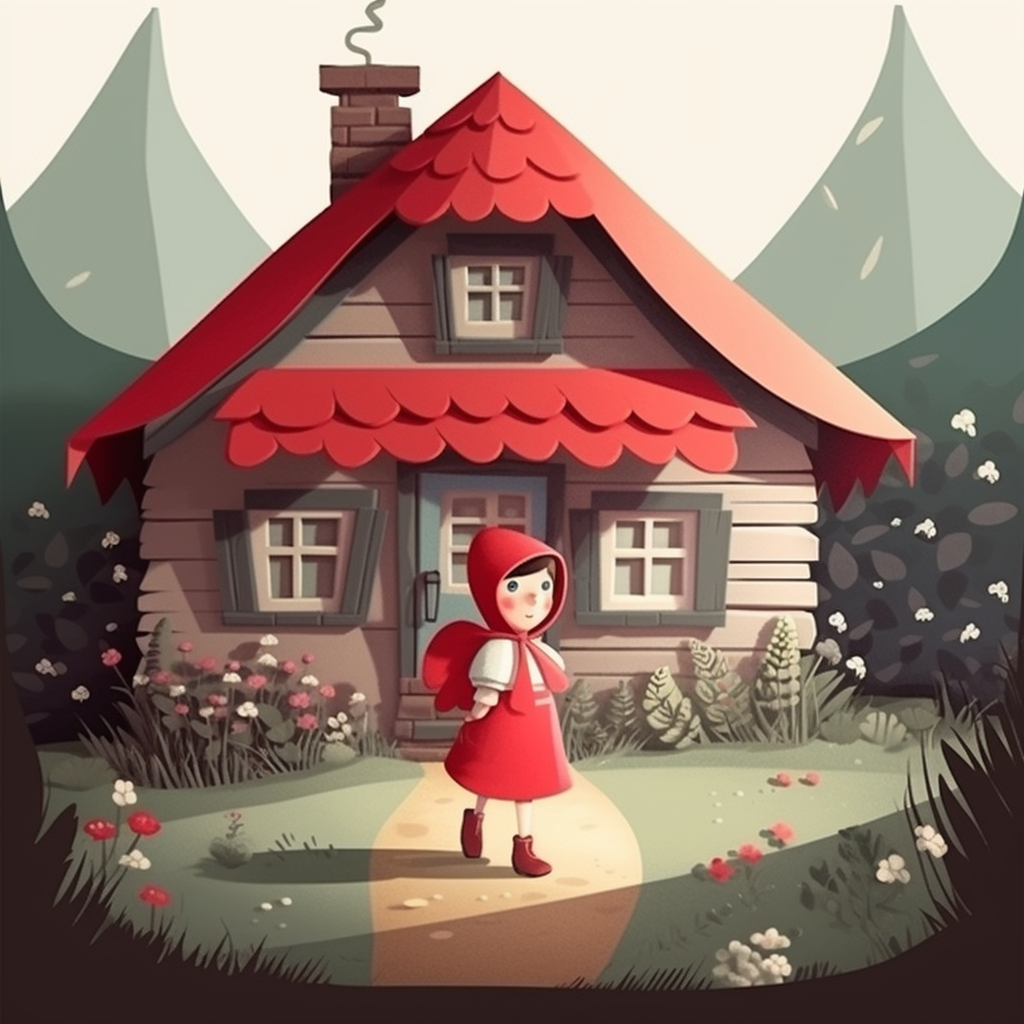 Little girl in red riding hood