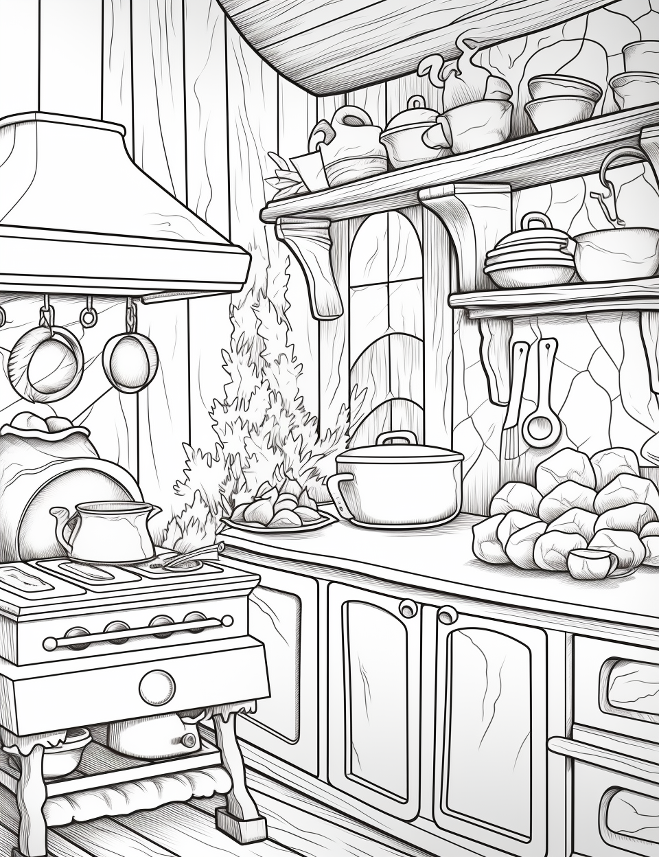 Cozy kitchen gnome home image