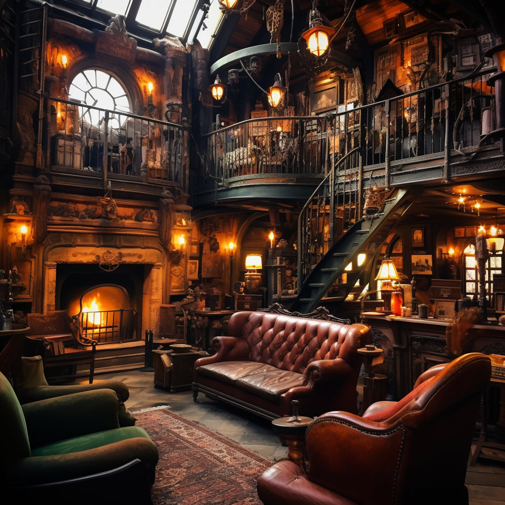 Image of a cozy saloon ambiance