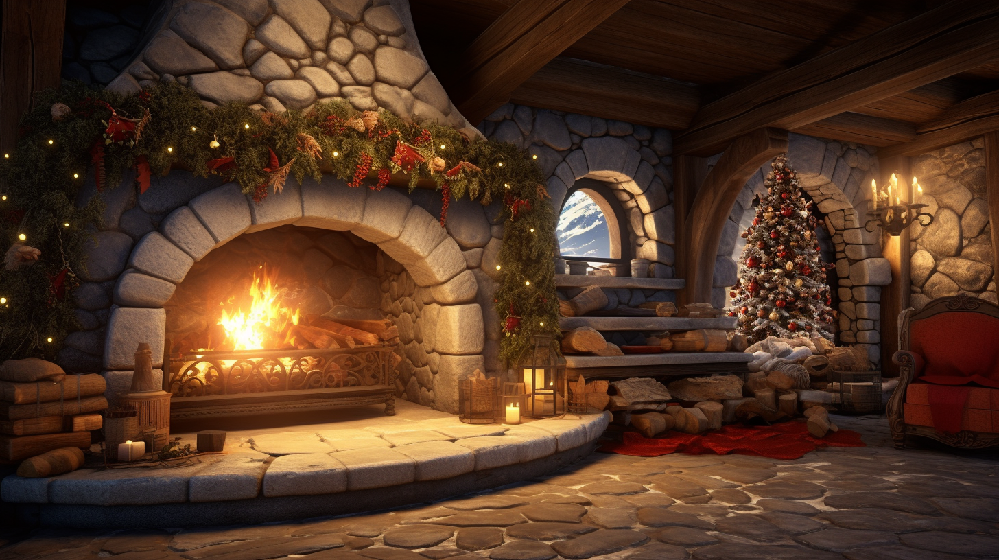 Warm and Cozy Winter Fireplace ?