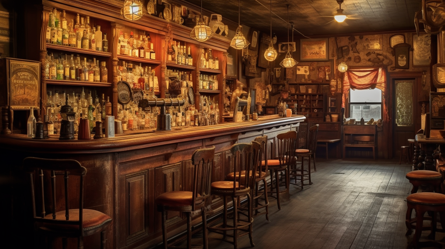 Vintage Photograph of Cozy Wooden Interiors