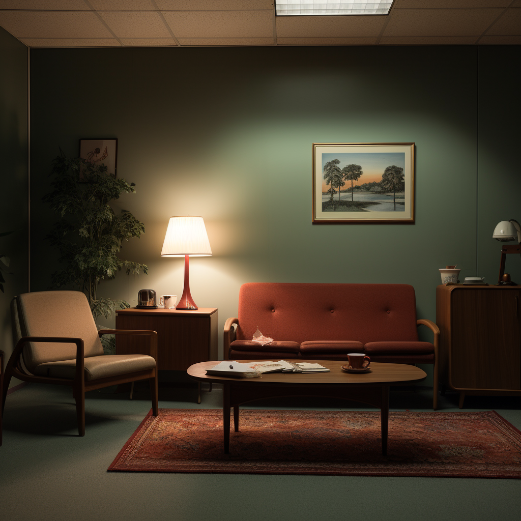 Cozy and inviting psychologist's office