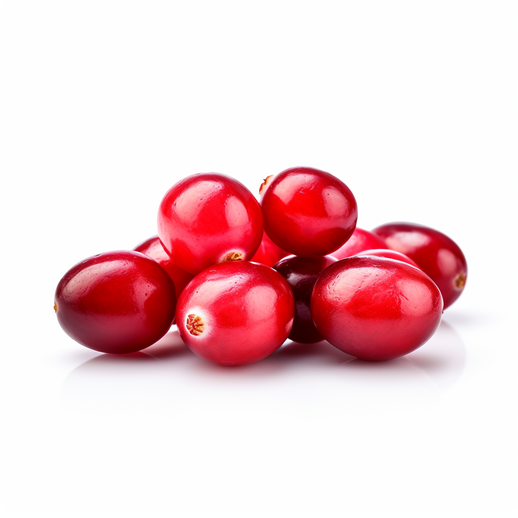 Fresh Cranberry on Transparent Background