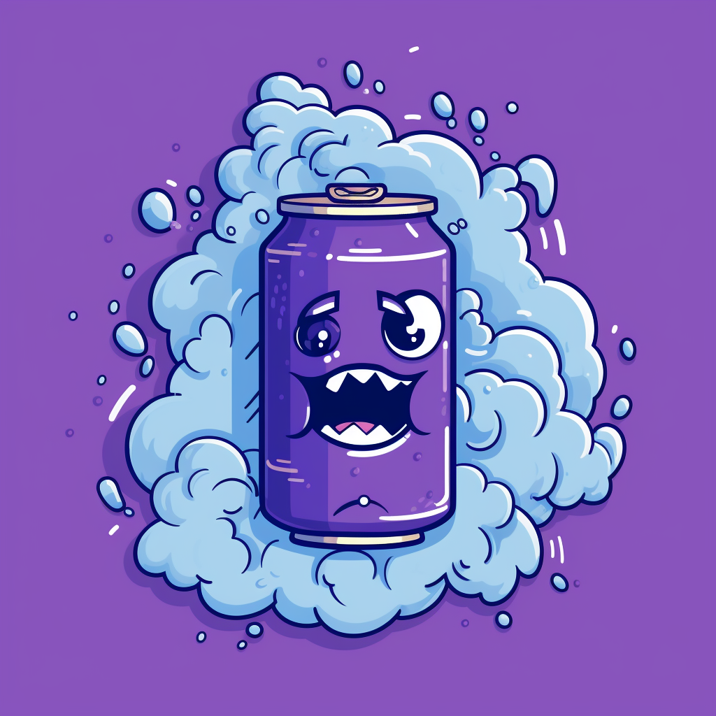 Crazy purple soda animated design