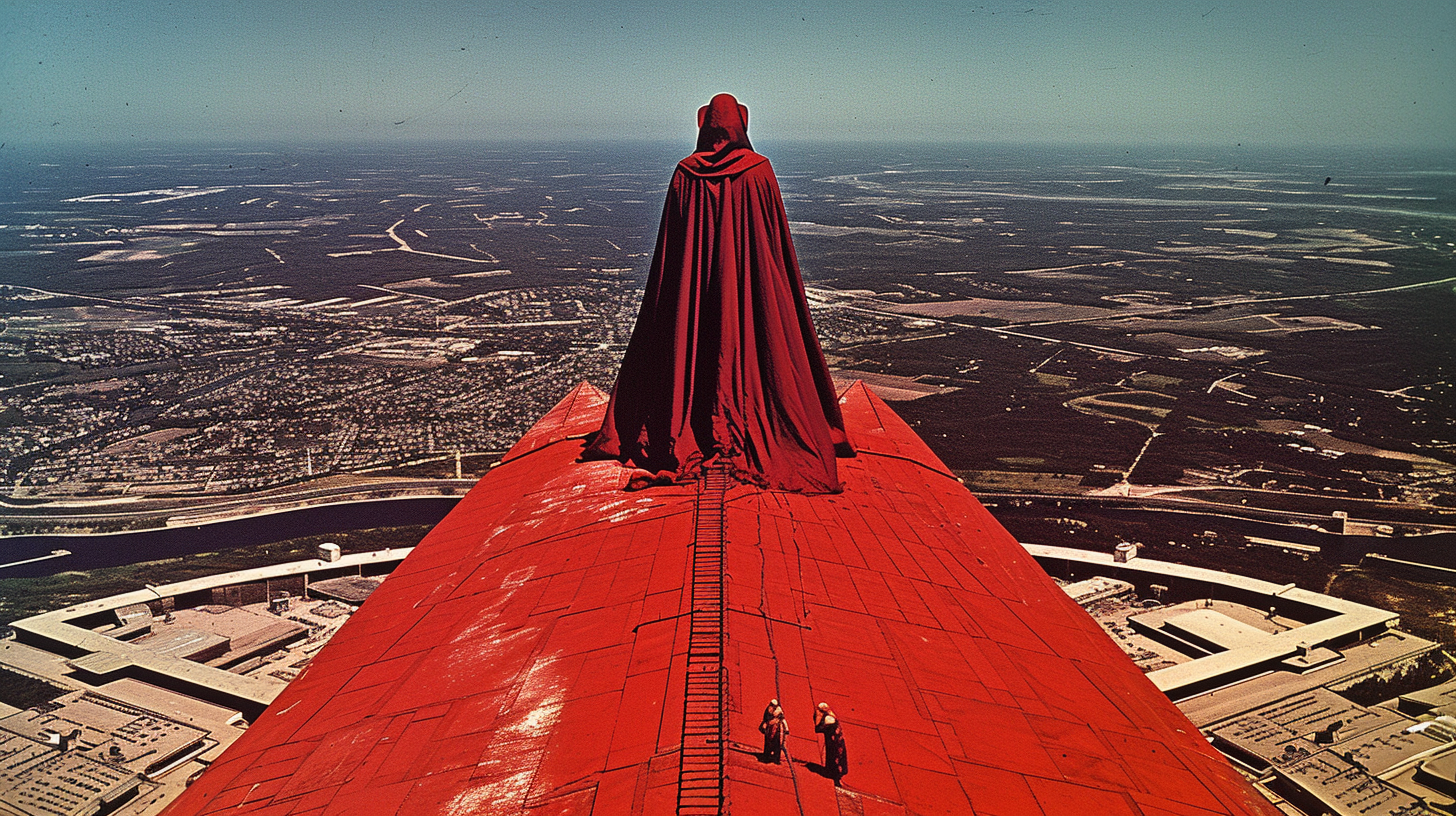 Lady on Saint Louis Arch Photo