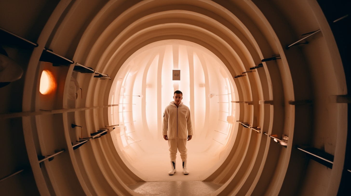 Image of a Prisoner Inside an Egg-shaped Cell