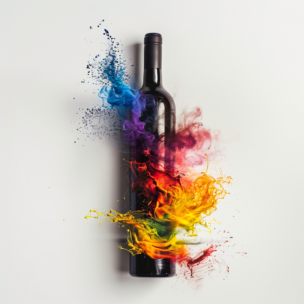 Creative bottle of wine