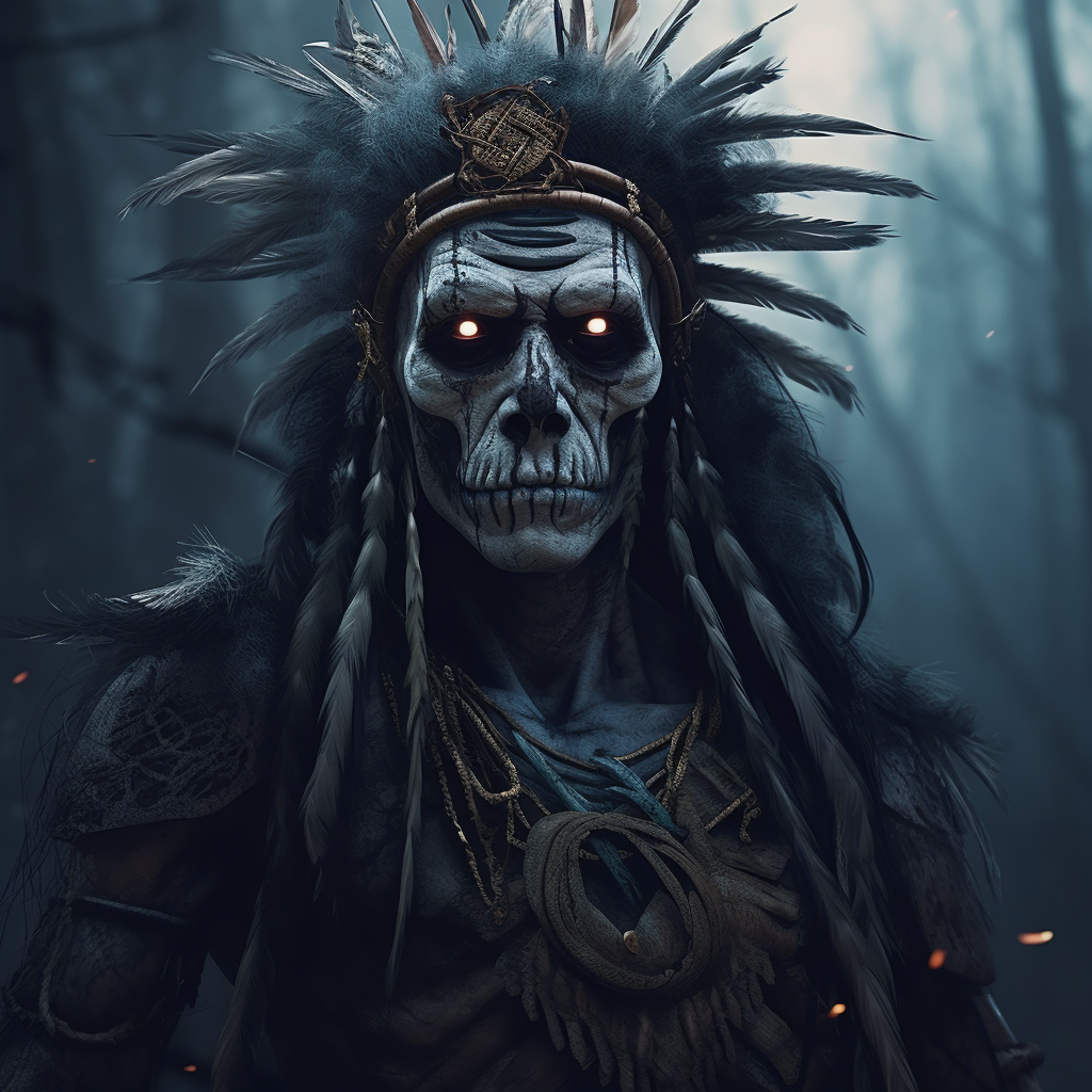 Cree Shaman Undead Stock Photo