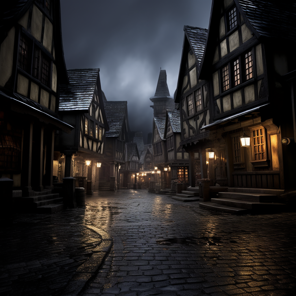 Dark witches town square