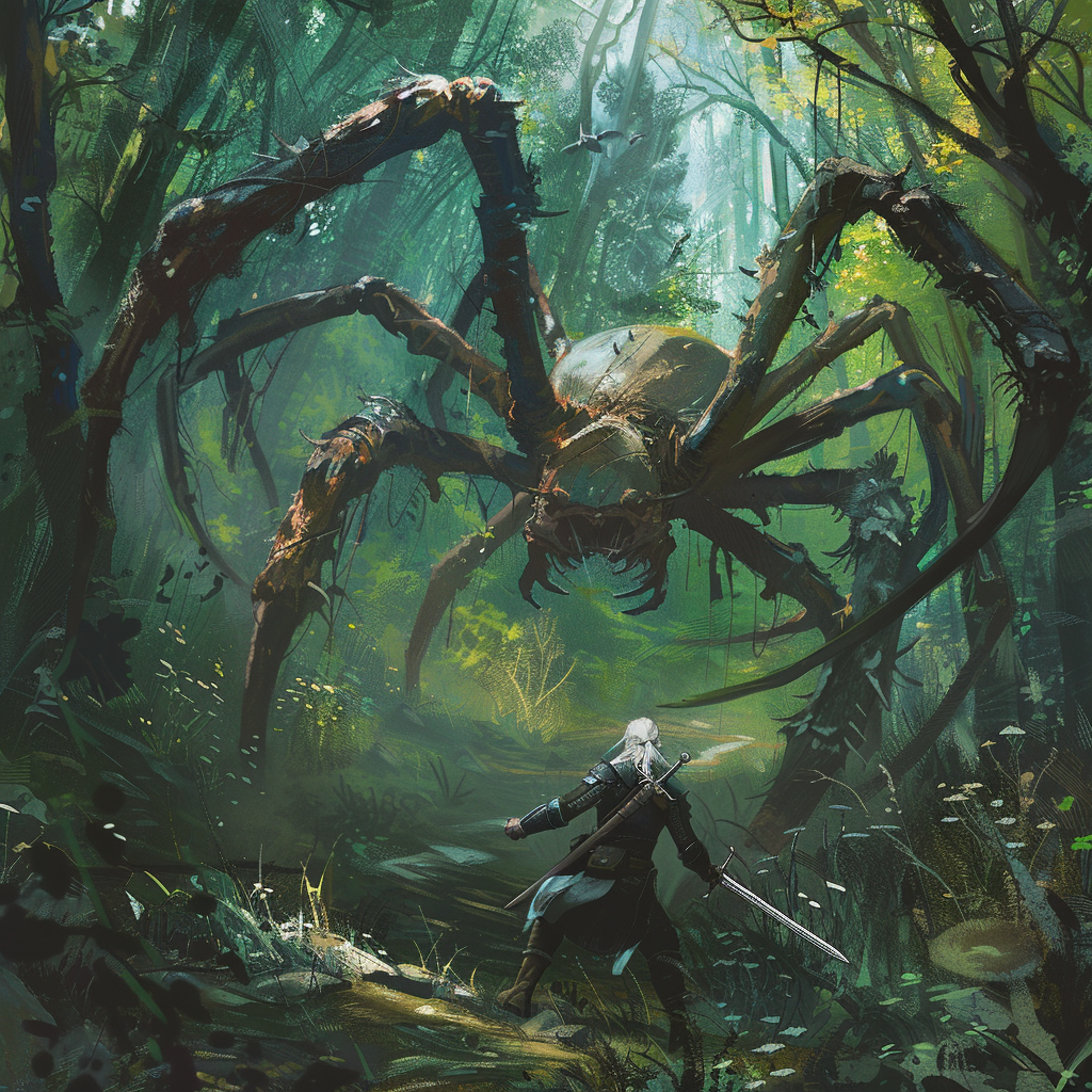 Twilight Forest Arachnomorph Witcher Battle