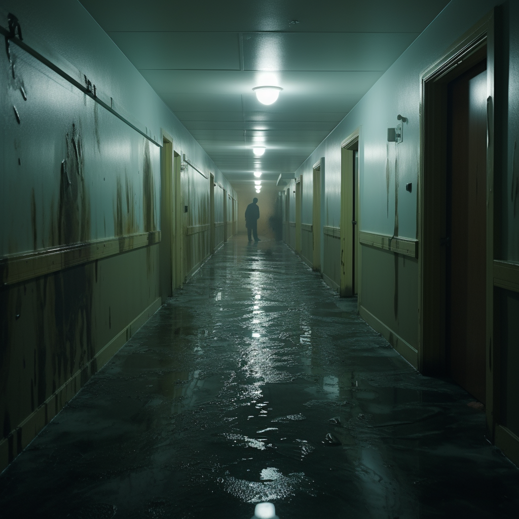 Creepy realistic image of liminal spaces