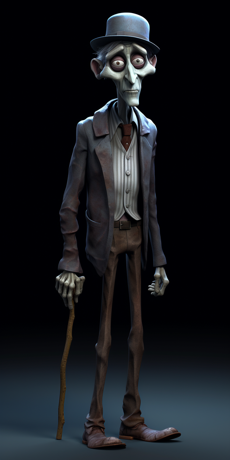 Creepy Halloween undead man