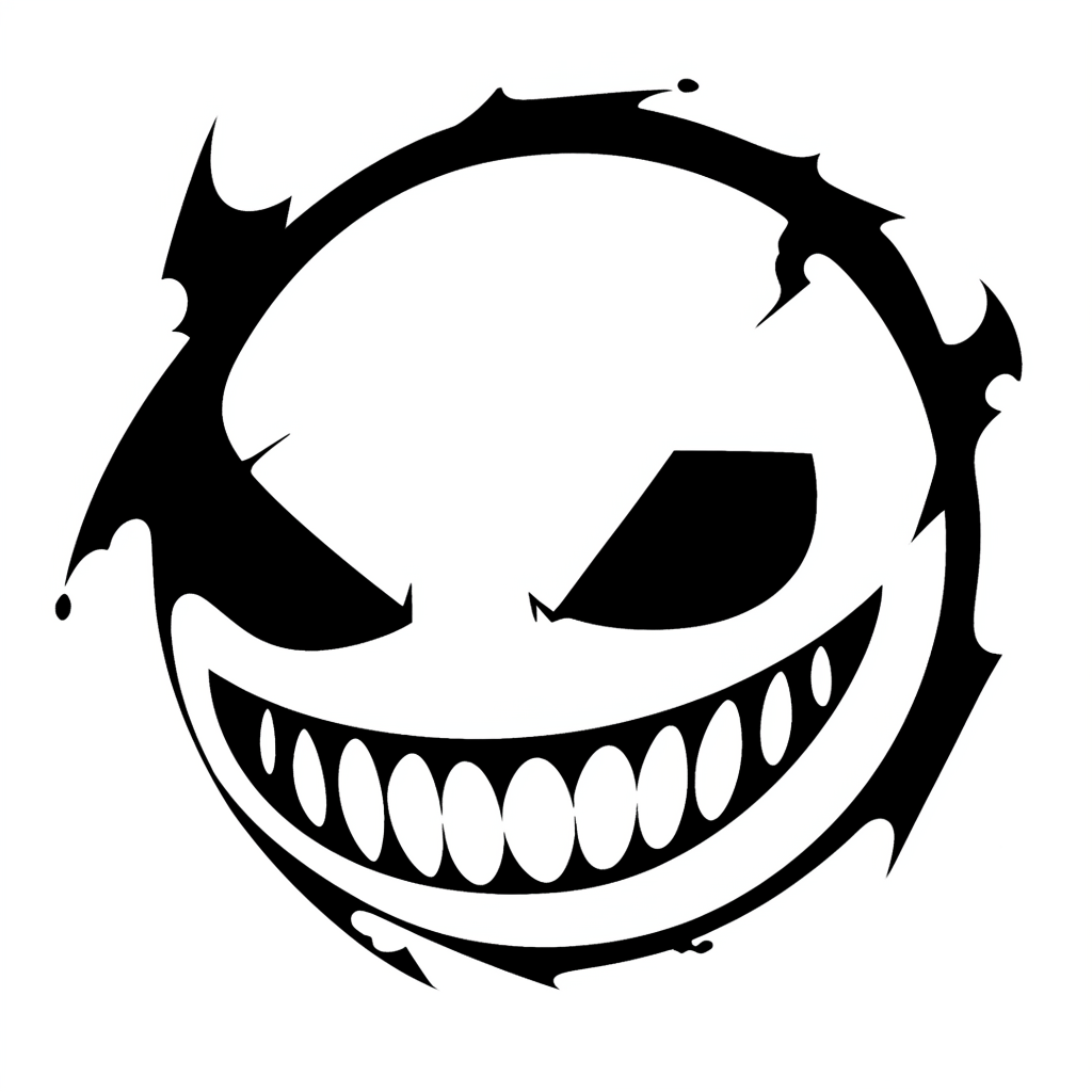 Creepy smile on Halloween design