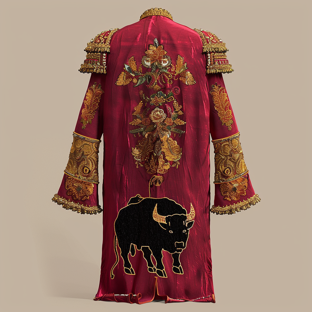 Ornate Matador Muleta Bull Cape