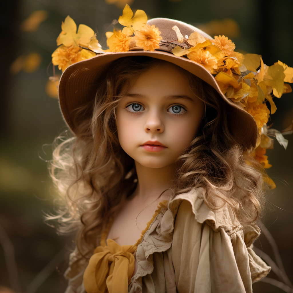 Stylish little girl fashion model outdoors