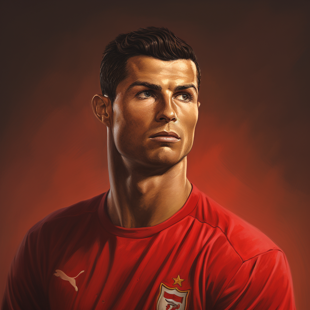 Cristiano Ronaldo in Benfica Team Uniform