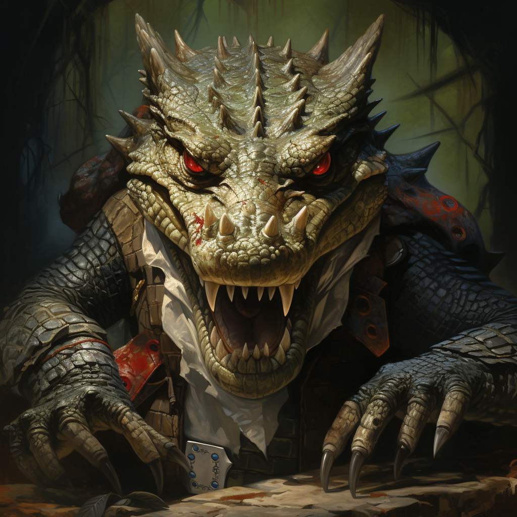 Crocodile with Spider's Head Dungeons & Dragons Art