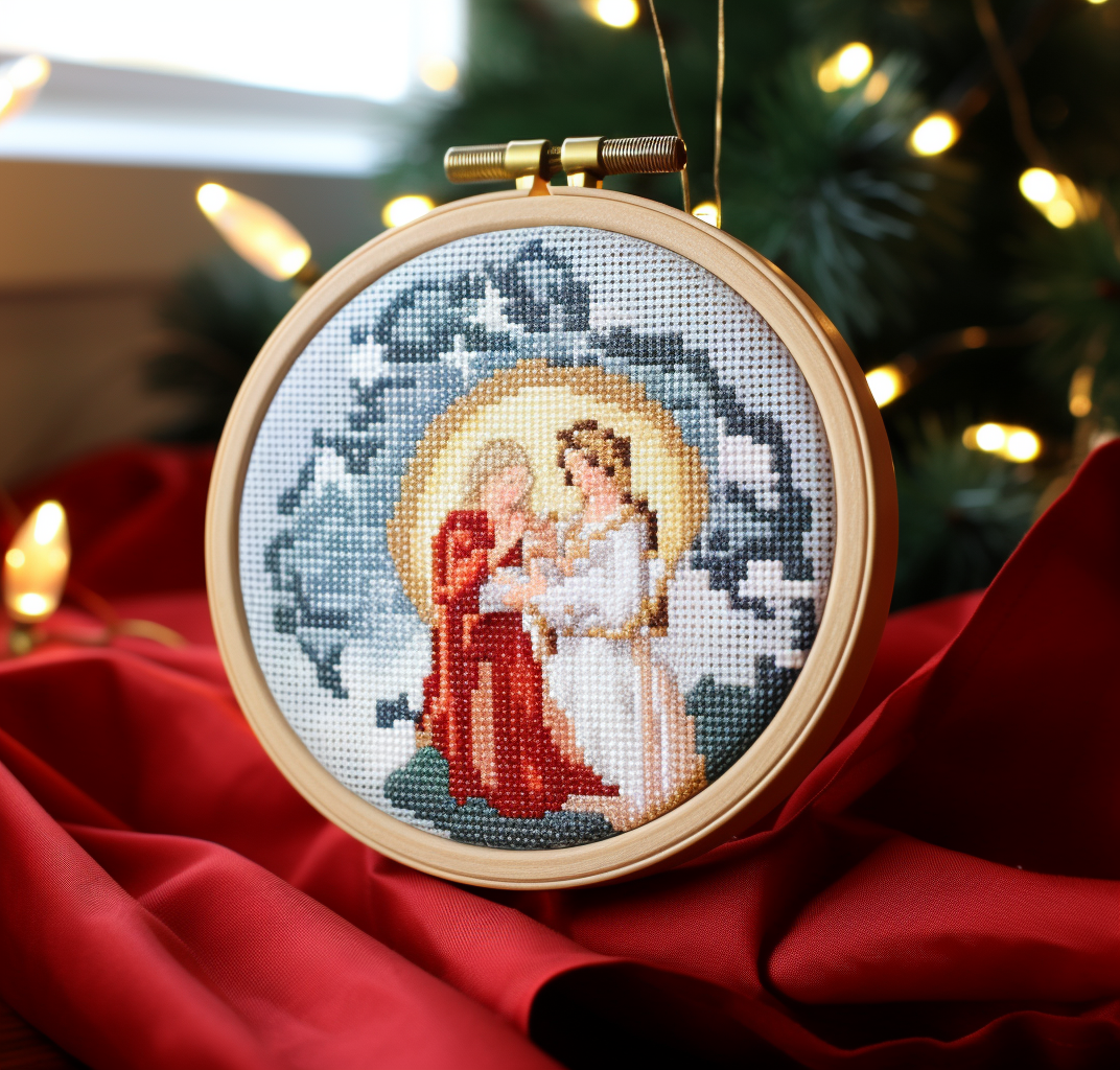 Cross Stitch Christmas Ornament DIY