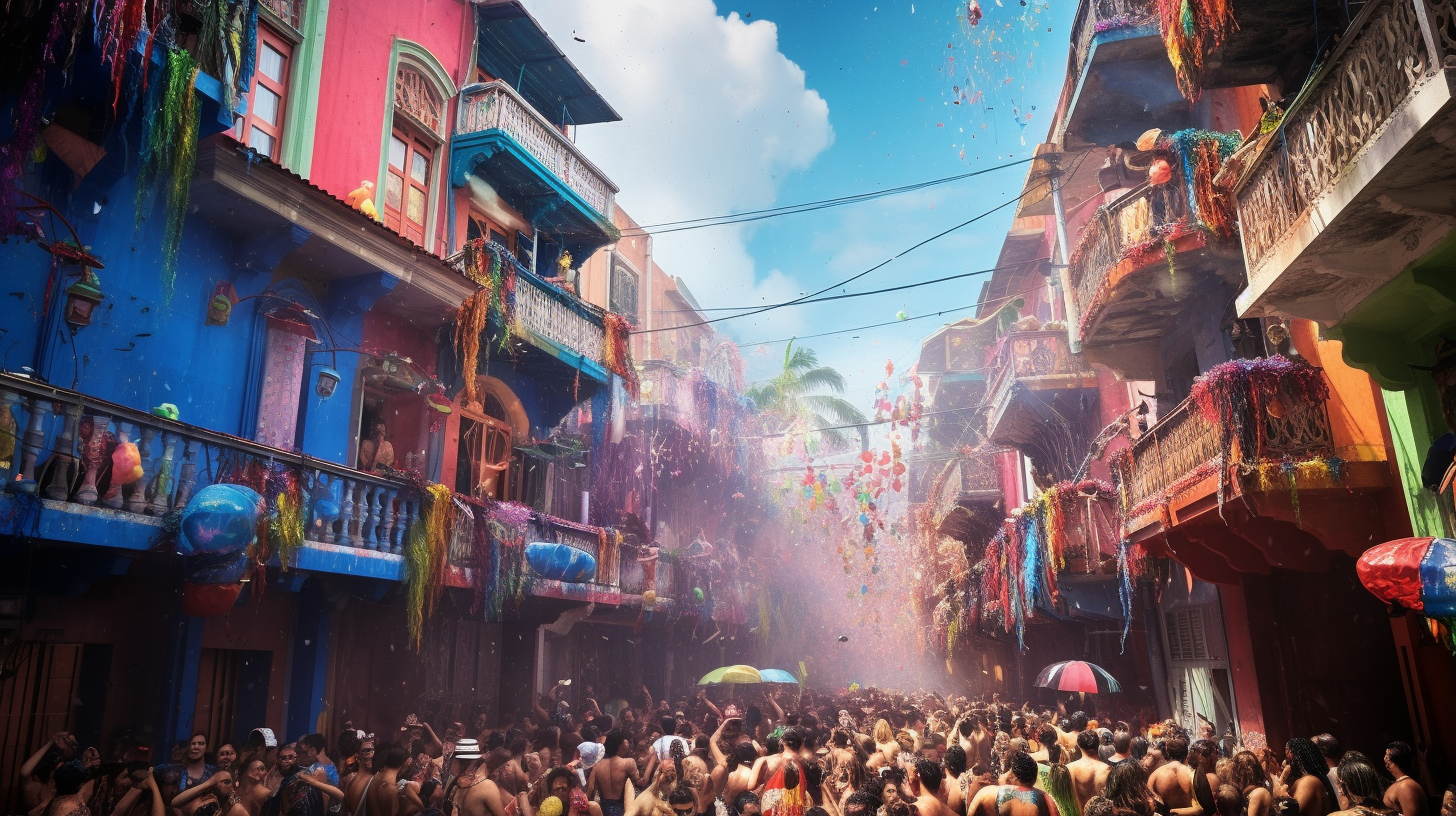 Brazil street carnaval crowded streets