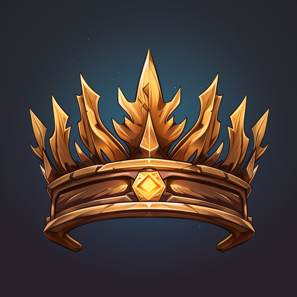 Minimalistic crown icon for game design