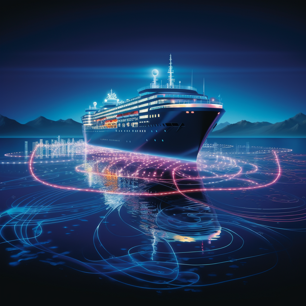 Cruise with holograms on the ocean