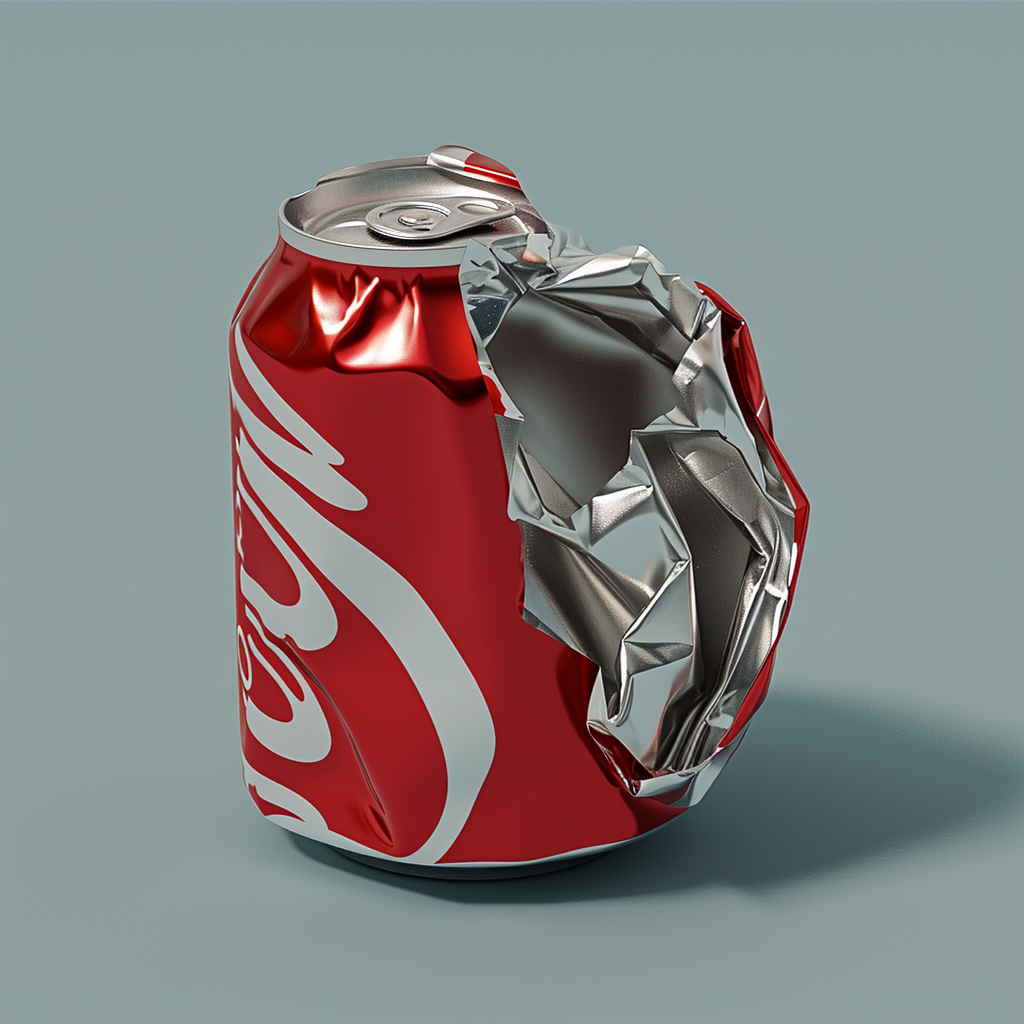 Crumpled Crushed Soda Can Picture