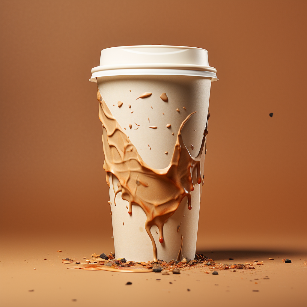 Crushed Takeaway Coffee Cup Image