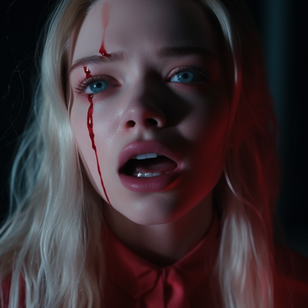 Anya Taylor-Joy crying with emotion