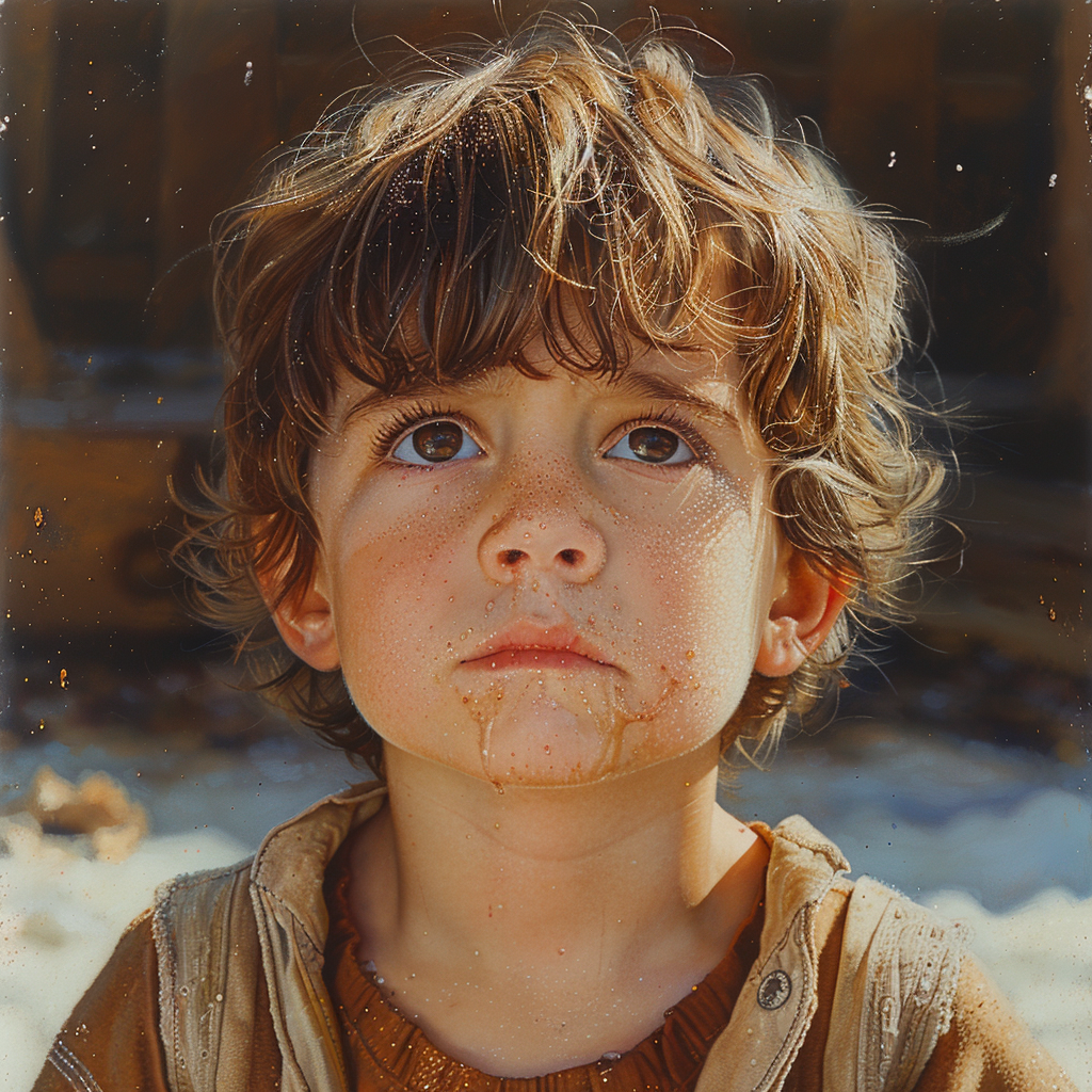 Crying child at playground