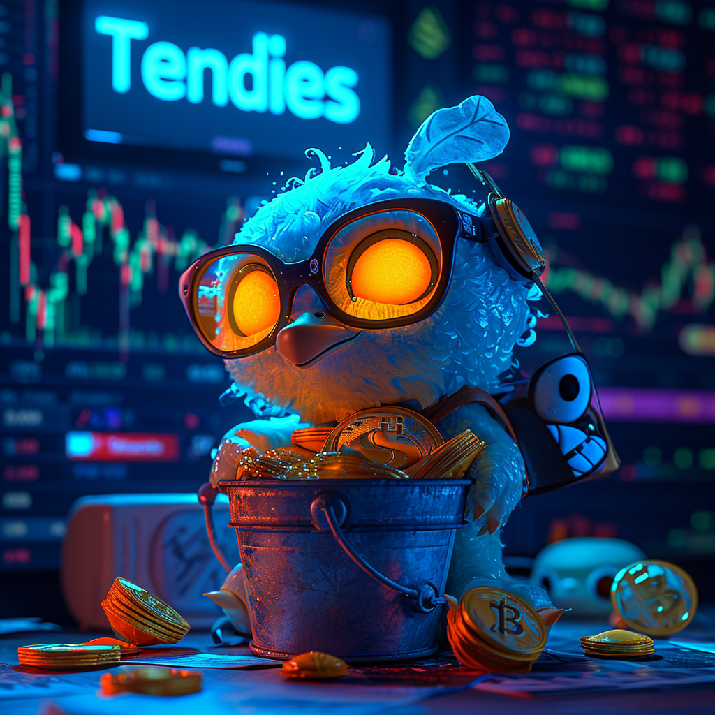 Glowing magical chicken tendies by crypto slime alien