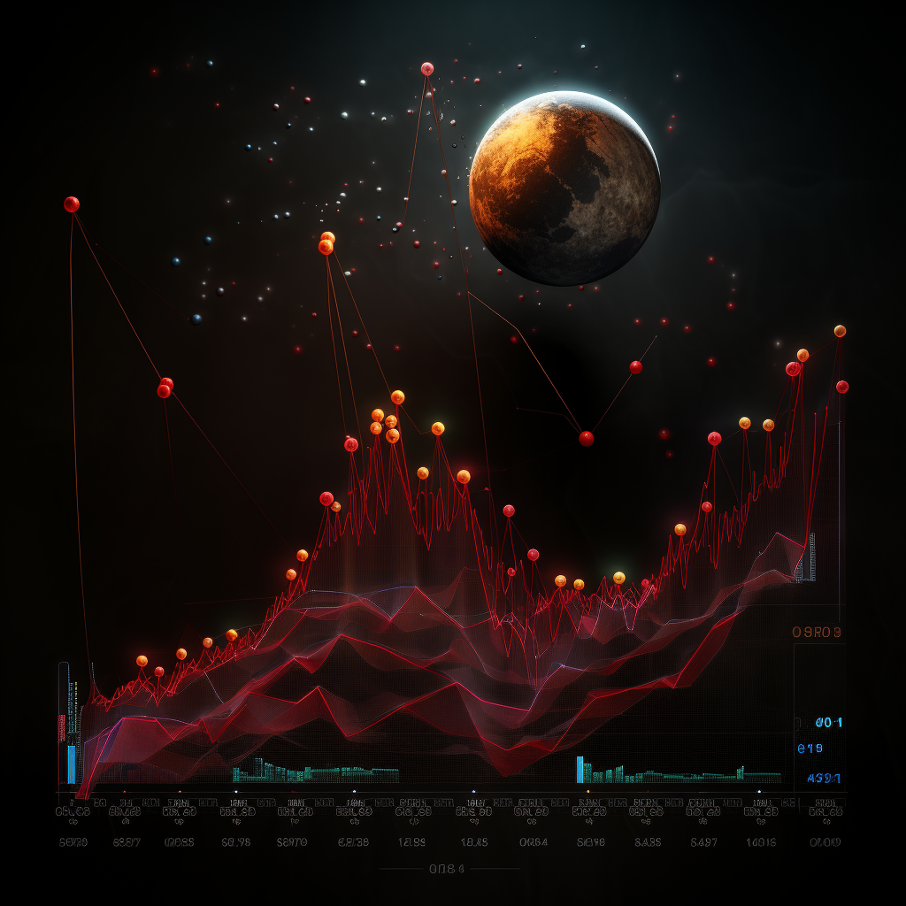 Red-shaded graph showing crypto supply increase