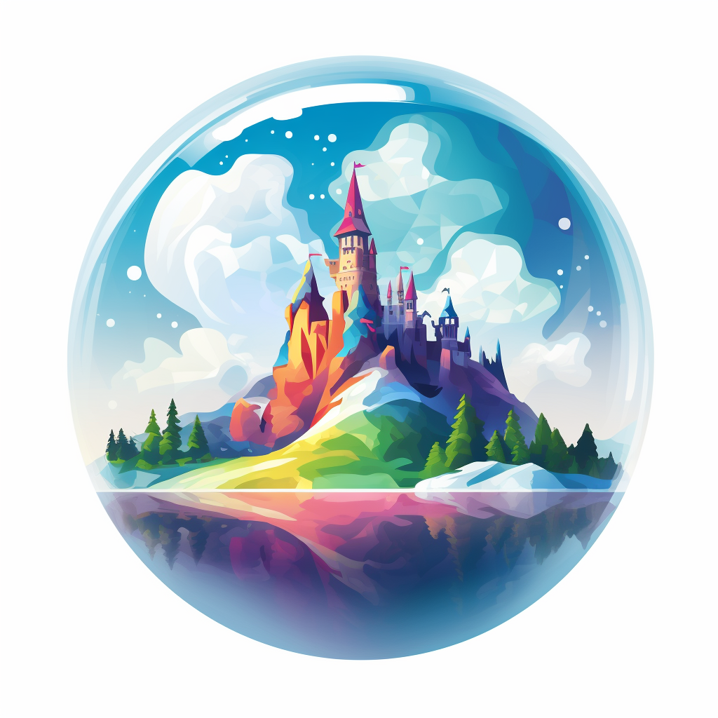 Crystal ball pixel icon on white background