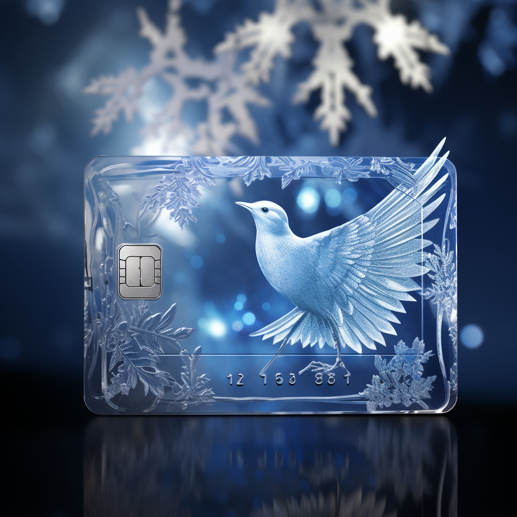 Gorgeous crystal Amex card ornament