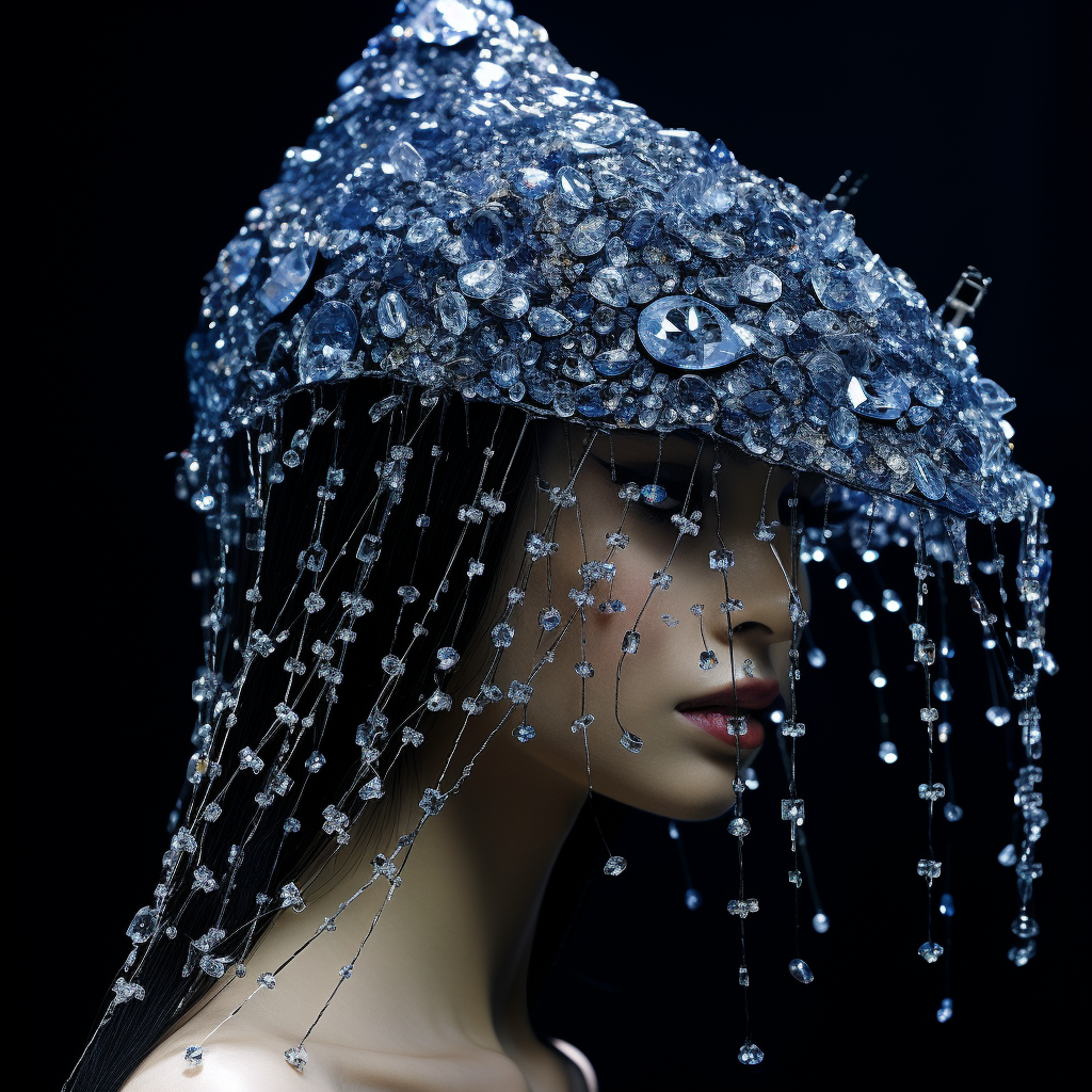 Stunning crystal hat accessory