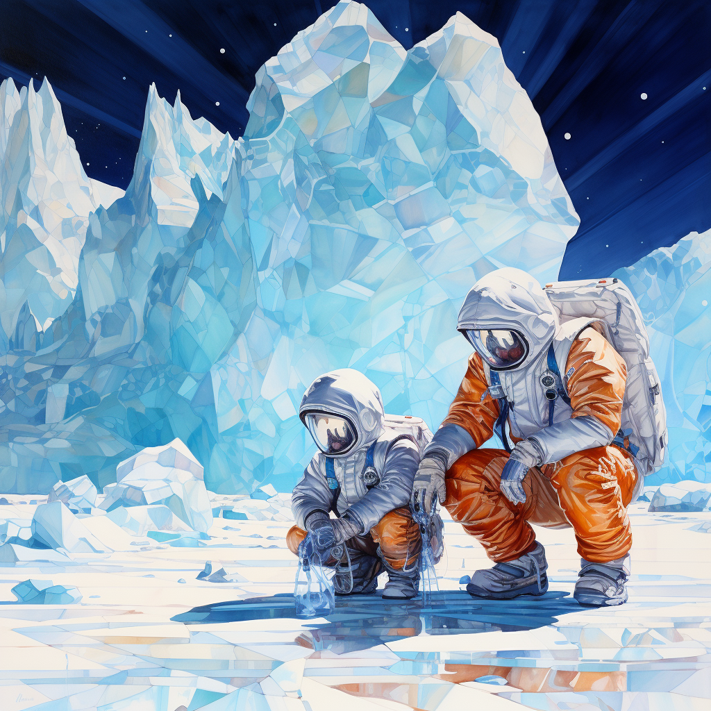 Father and Son Exploring Astralor's Crystalline Deserts