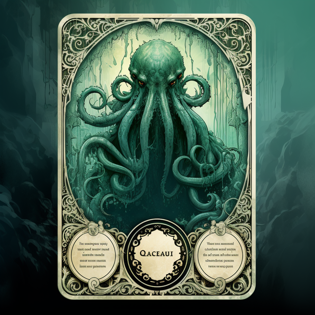 Detailed Cthulhu Card Template