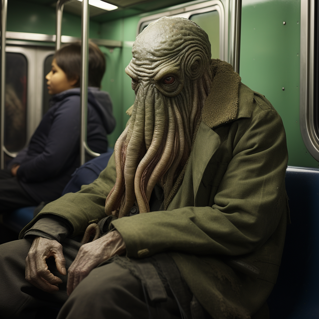 Cthulhu on NYC Subway