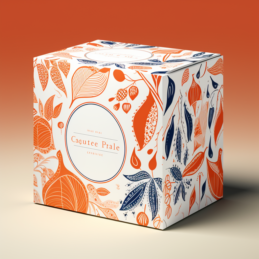 Cube gift box packaging with simple design