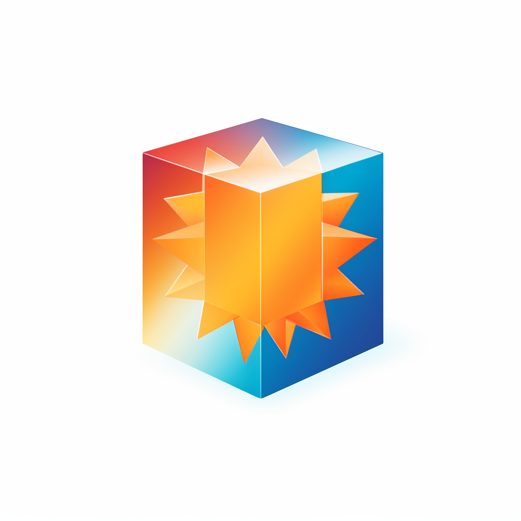 Cubic sun logo for startups