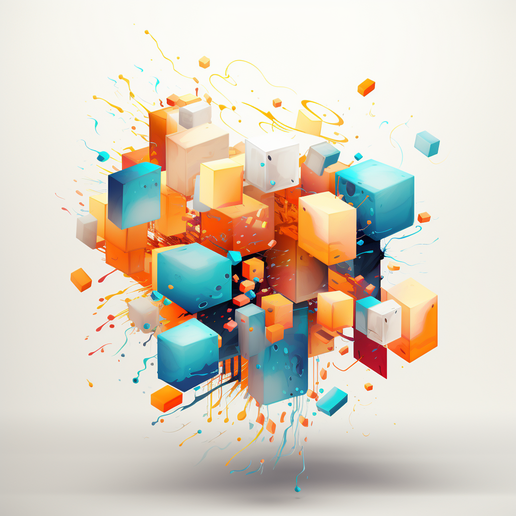 Abstract design illustration with cubes