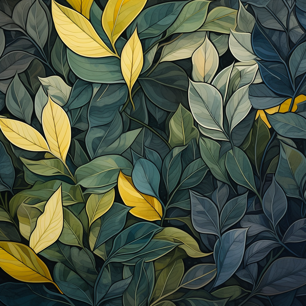 Cubism Leaf Veins Biomimicry Wallpaper