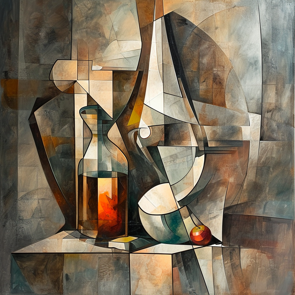 Cubist Still Life Abstract Shapes Perspective