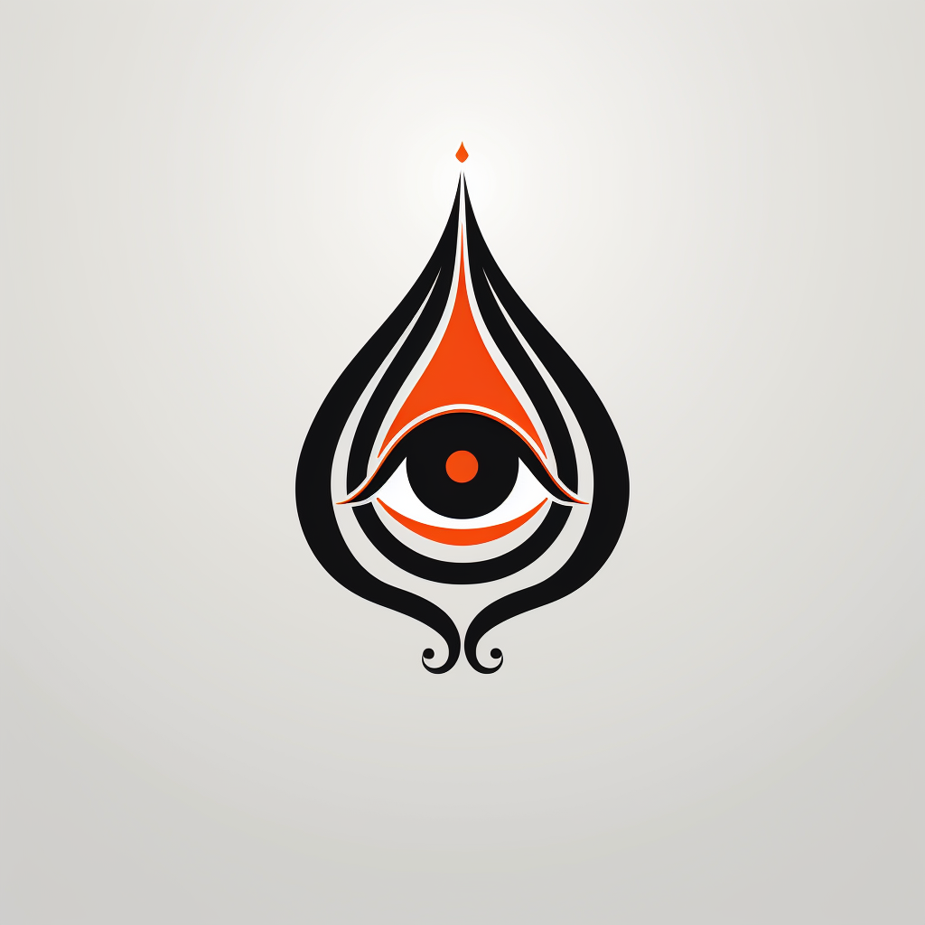 Simple and Symmetrical Third Eye Logo