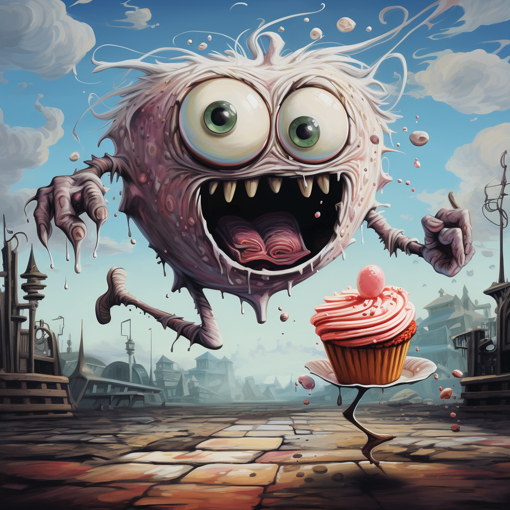 Tim Burton style cupcake image