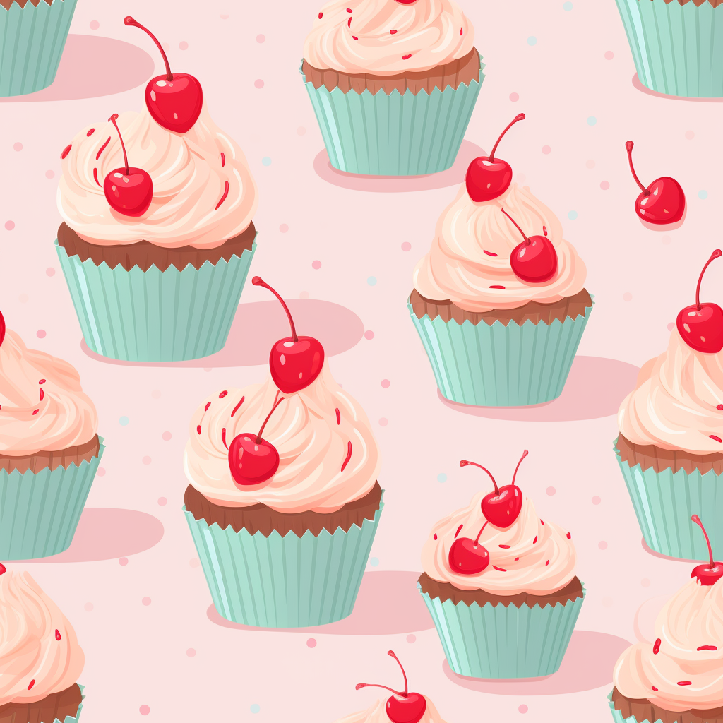 Beautiful Cupcakes Pattern Design